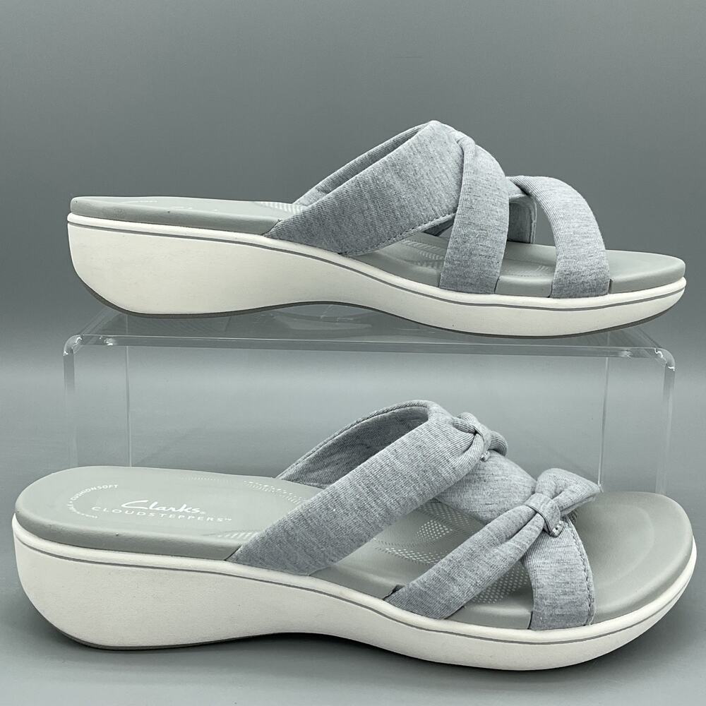 Clark’s Women’s Breeze Rae Cam Thong Slip on Sandals Light Grey Size 9M